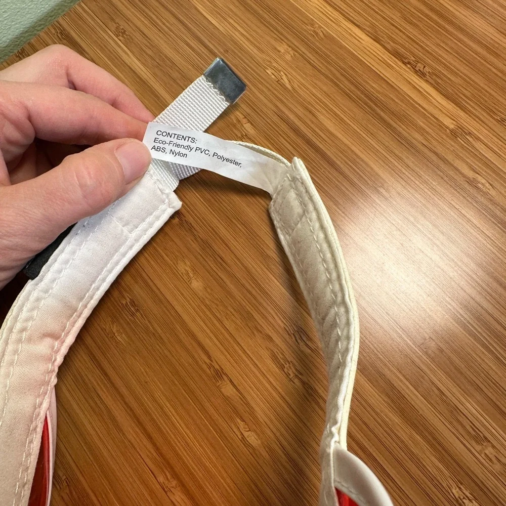 Red and White Visor Hat